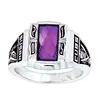 Solid silver vintage class ring unisex university rings