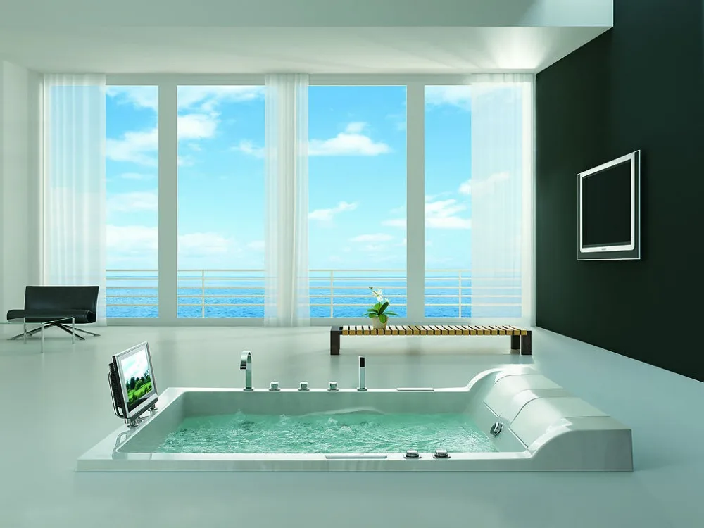 9.2'',15'' White Tv Bathroom Waterproof Lcd Tv Whirlpool Bathtub Tv