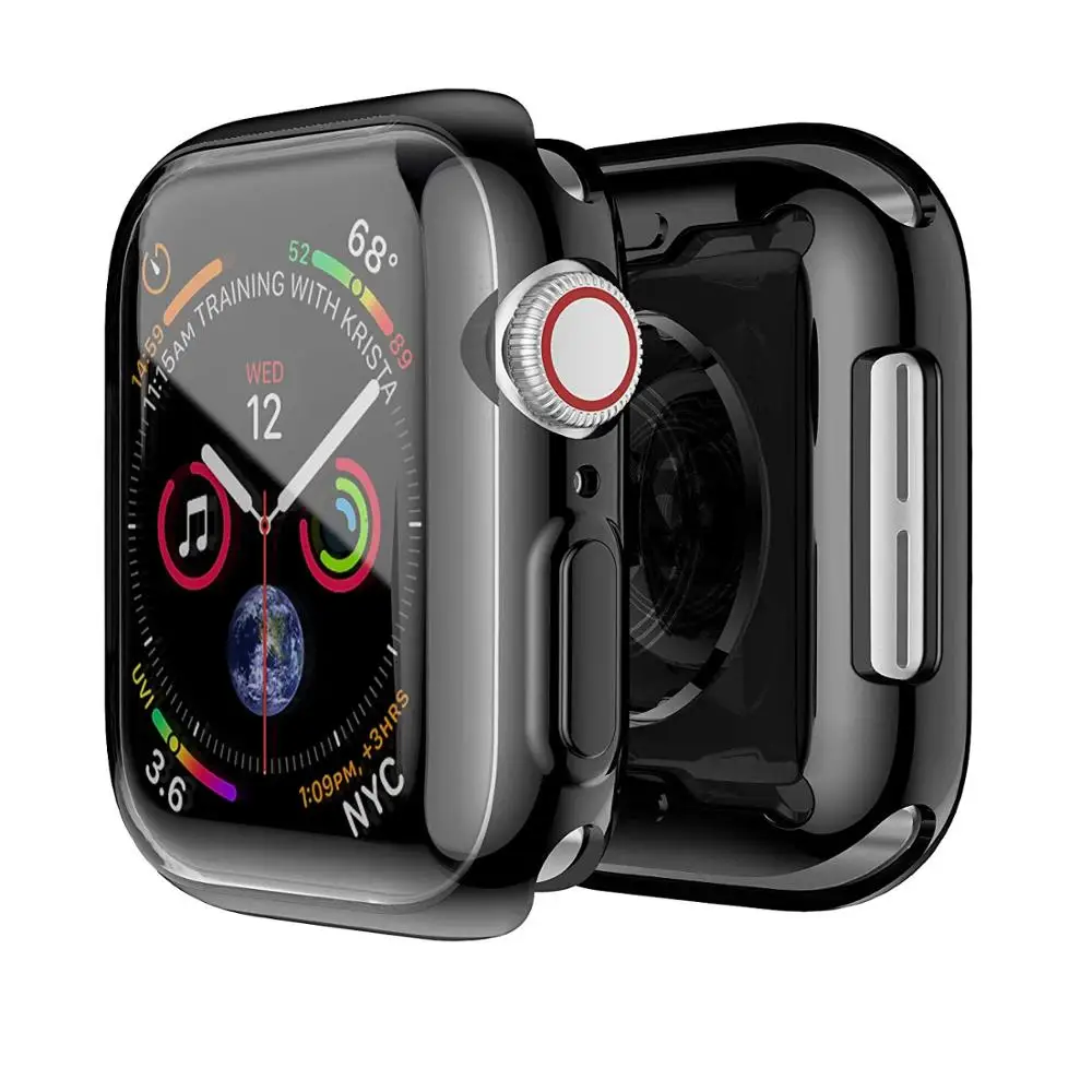 

USENGKA High Quality Watch Case Soft TPU Full Screen Protector Case Cover for Apple Watch Series, Transparent