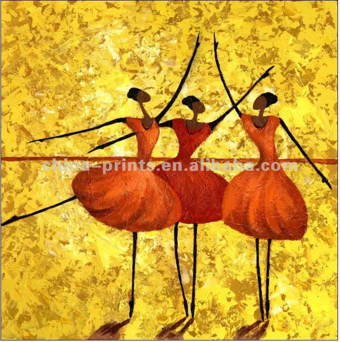 ●₪ مــــــزاجك "بصـــــورة" ₪● - صفحة 10 Vintage-Dance-Canvas-Wall-Art-Handpainted-Ballet