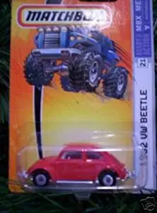 Matchbox 1962 VW Volkswagen Beetle-red #21 disc wheels by mattel