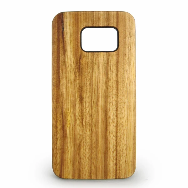 

Wooden sticker + PC phone case for samsung s6 edge, Customized color