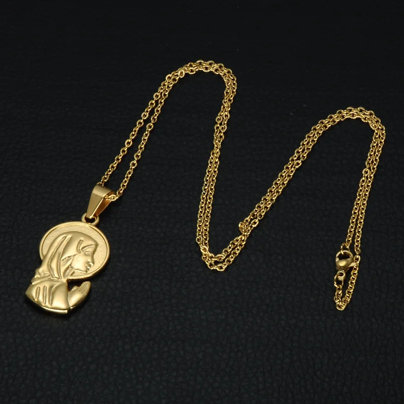 Ywmt 2018 Wholesale Religious Christian Stainless Steel Gold Virgin