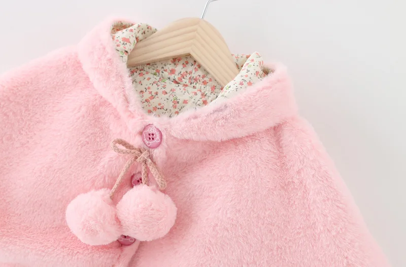 
2020 new kids coats children autumn winter thick outwear fur hooded cotton baby girls winter coat 