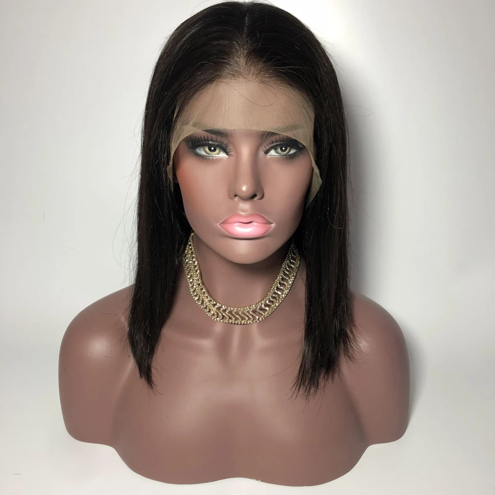 

Low price and high quality brazilian human lace wig for black women indian hair, Natural color