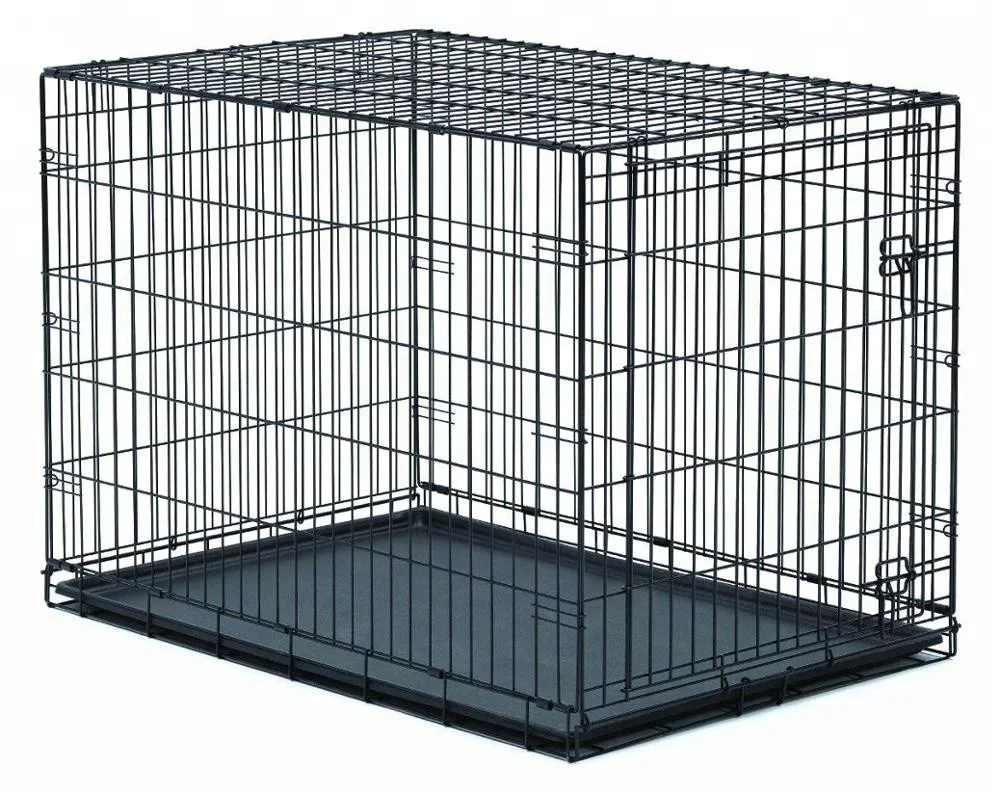 
Factory Wholesale Metal Dog Kennel Cage Folding Dog Crate 
