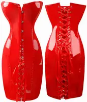 

Ecoparty china wholesale instylesSexy Red/Black PVC Corset dress