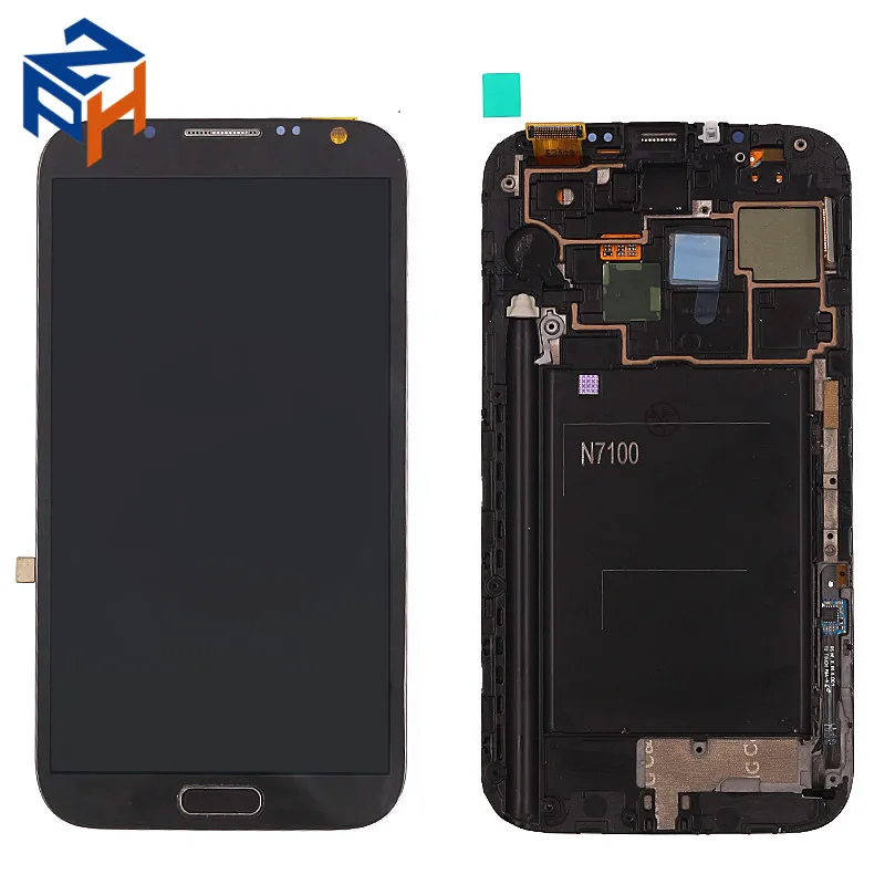 Black For Samsung Galaxy Note 2 N7100 LCD Touch Screen, For Galaxy Note 2 LCD With Digitizer
