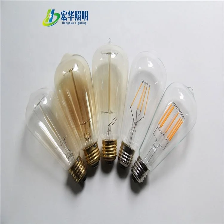 ST64 220V 4W 2000K Competitive price LED soft filament light bulb for decoration