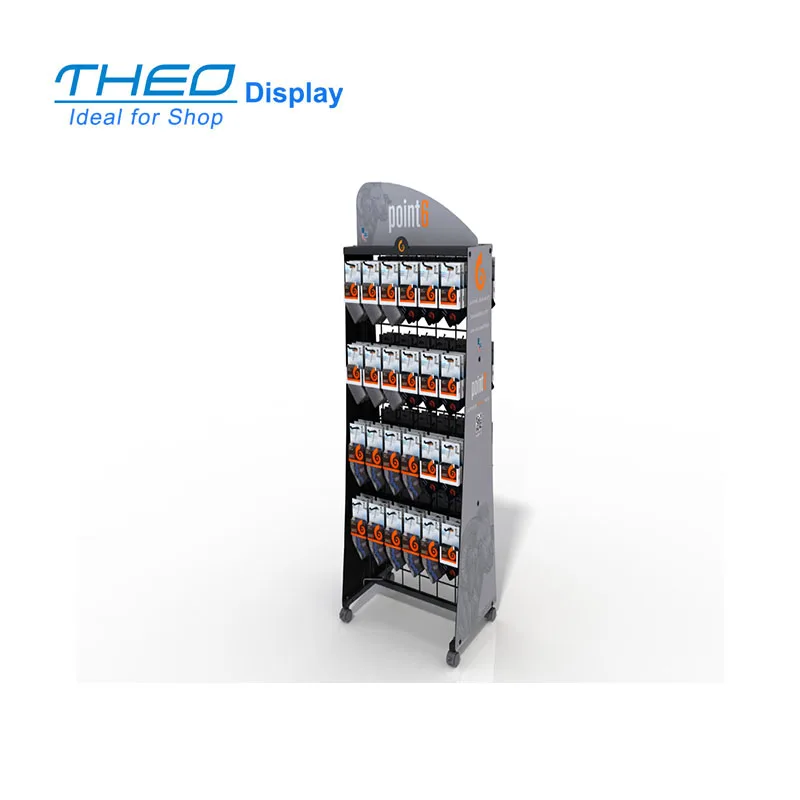 Mobile Metal Sock Retail Floor Display - Buy Retail Floor Display,Metal