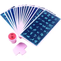 

The Factory Price 6*12 Metal Plate With Pink Plastic Holder Nail Art Image Custom Nail Art Stamping Plates