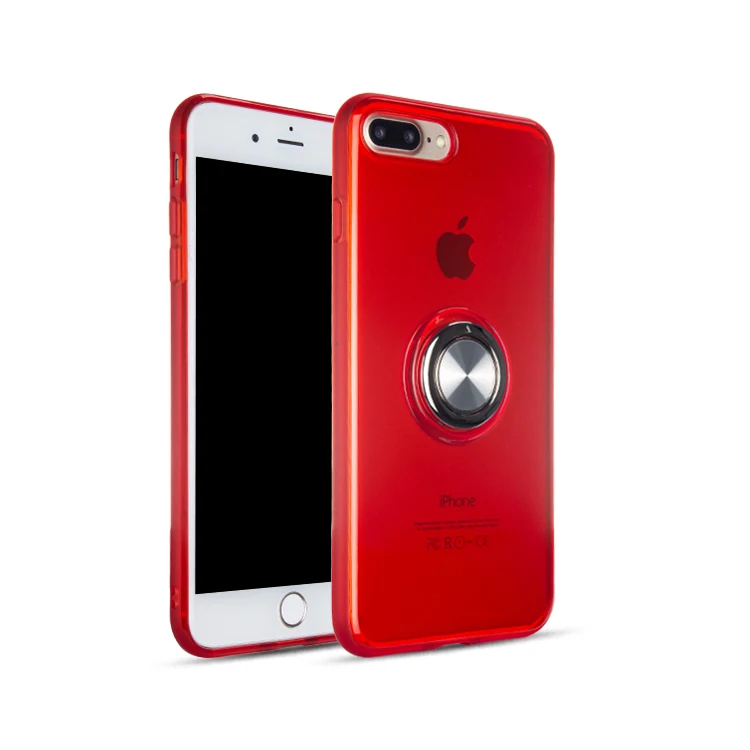 

Saiboro 2019 Cellphone Car Holder Case For iphone 7 Plus Clear Phone Case 360 Back Cover Red, 3 colors