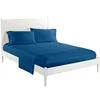 whosale Amazon hot sale usa plain 4pcs good quality stocklot twin queen king size fitted bed sheet bedding set