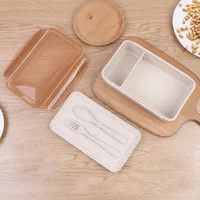 

Wheat Straw Lunch Box Plastic Microwavable Bento Lunch Box Container Thermal Storage Box