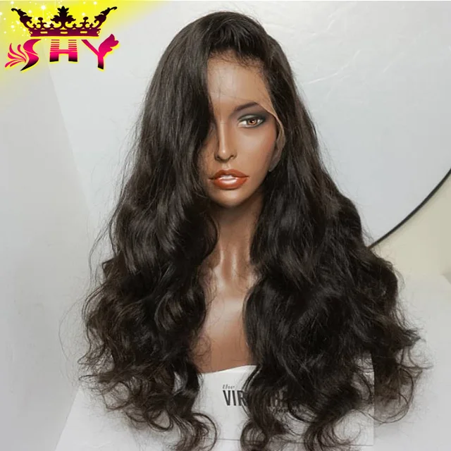 

2017 New promotion indian human cheap lace front wig with baby hair