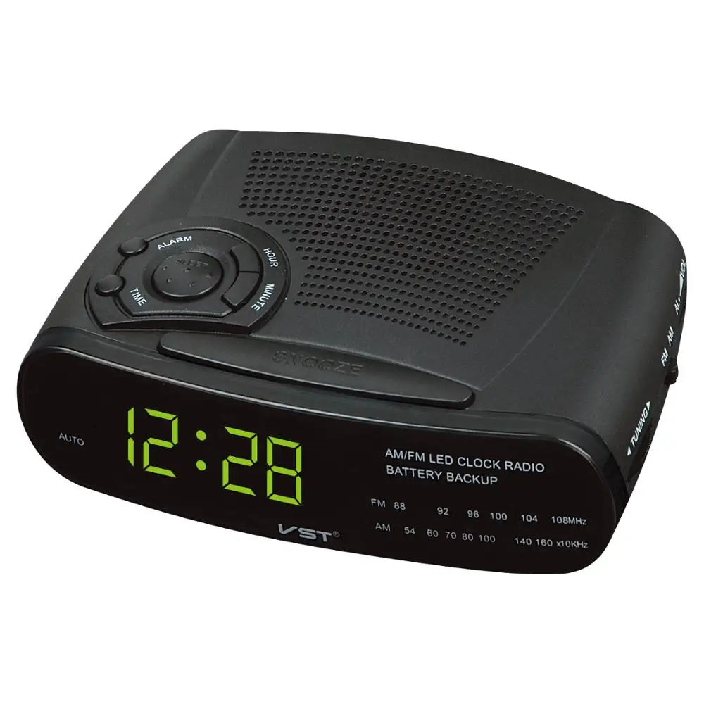 

Hotel Room Decor LED Digital Radio Snooze Alarm Clock AM FM Radio, Red,yewwer-green,orange,emerald green,blue