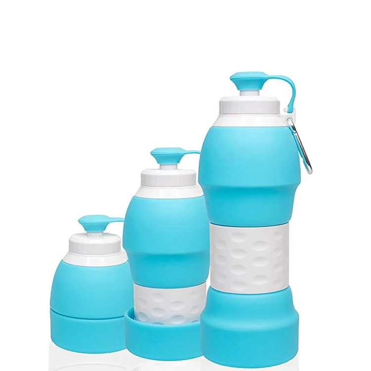 

Portable 580ml Travel Silicone Collapsible cup Sports Silicone Folding Water Bottle, Customized color