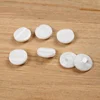 bulk 15mm round polyester shank shiny solid white button for shirt