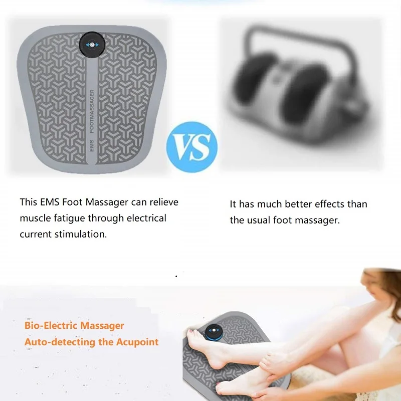 Flexible Ems Foot Massager Usb Rechargeable Electric Stimulation Blood