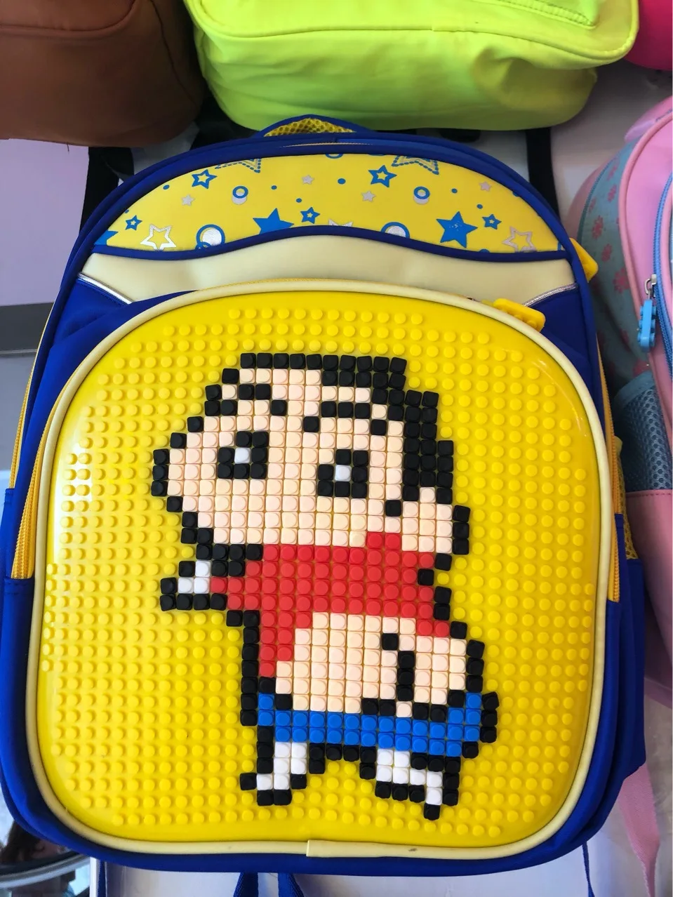 High Quality Silicone Puzzle DIY Kids School Bag Backpack Lego.jpg