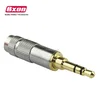 3.5mm plug threaded Audio headphone plug 3 Poles jack Connector stereo 3.5 RCA DIY Male