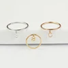 Fashion jewelry Accessories 925 sterling silver finger design hang letter ring wholesale gold alphabet rings