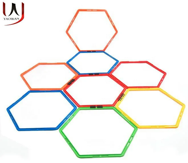 

Factory wholesale hexagonal speed & agility training rings basketball training aid hoops equipment tennis soccer football, Red/yellow/blue/green/orange...etc