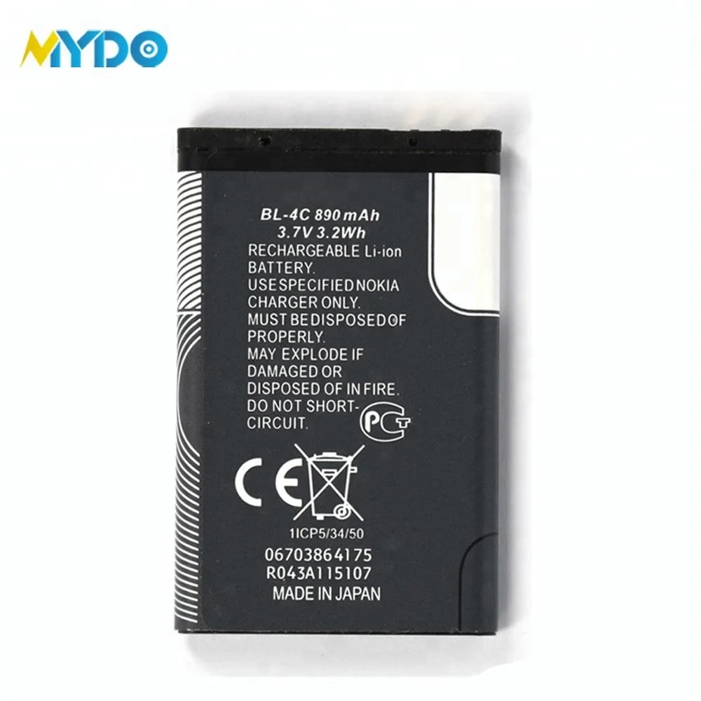 

Long Life Lithium Batteries OEM Mobile Phone Battery for Nokia BL 4C 6300 6136 6102i 6170 rechargeable battery