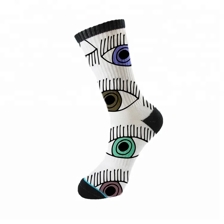 

Custom Design 3D Sublimation Digital Print Spring Socks, Custom color