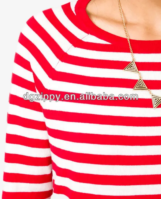 camiseta rayas rojas y blancas mujer