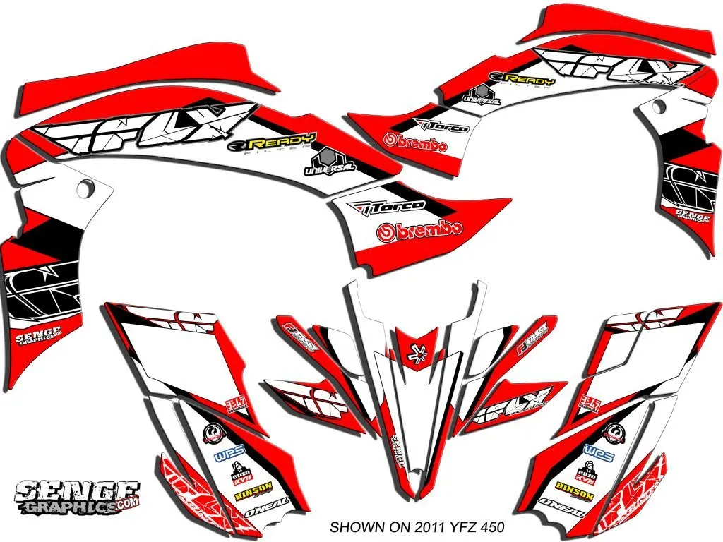 Senge Graphics Kit Compatible with Honda 2005 TRX 450R Surge Pink Graphics Kit with blank number plates