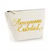customize wholesale cotton canvas Bride makeup bag cosmetic bag Honeymoon Essentials
