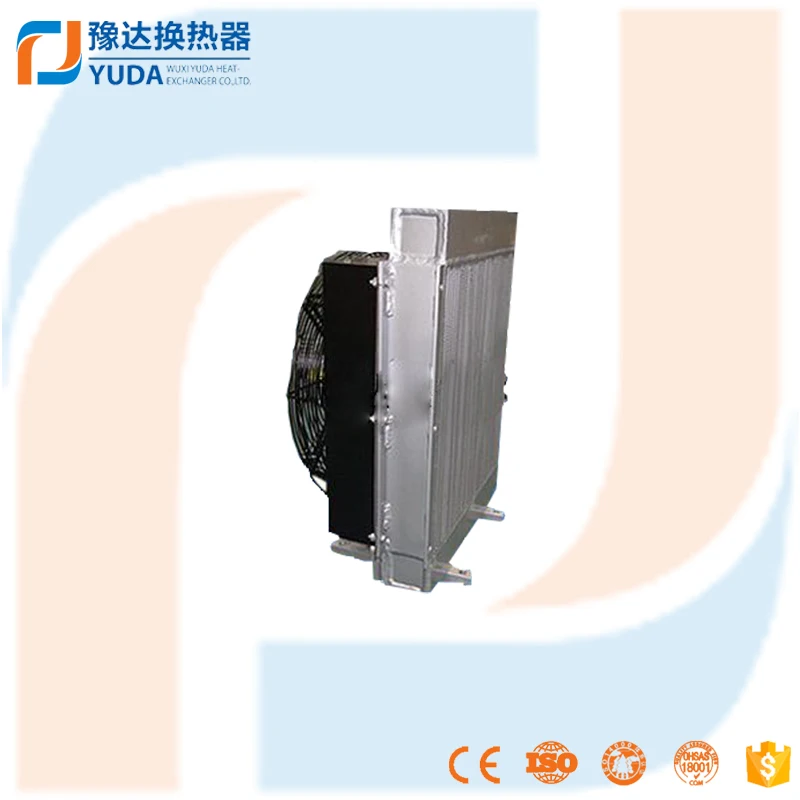 
aluminium plate fin exchanger industrial hydraulic oil cooler with fan, motor and pump 