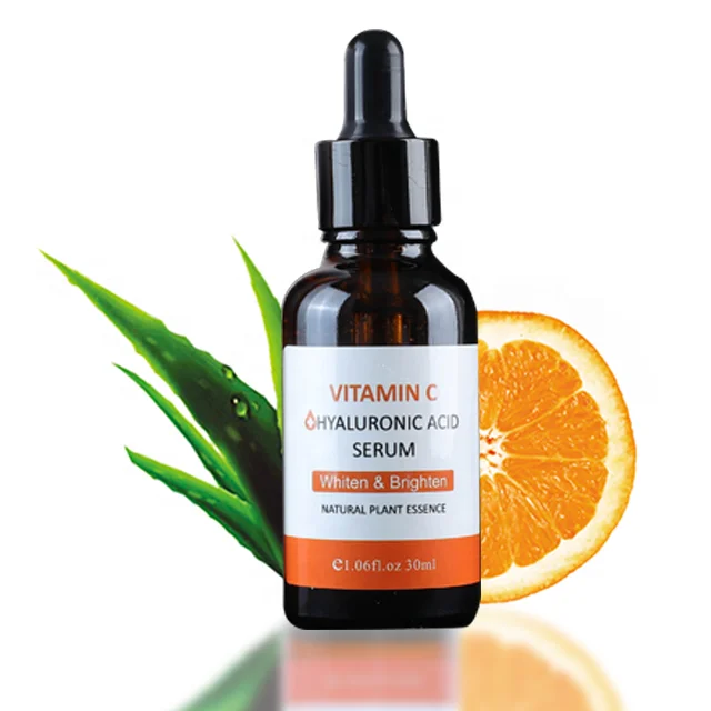 

MOQ 500 Private Label Skin Care Whitening Face Serum Pure Vitamin C Serum with Hyaluronic Acid for Face