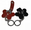 Newest gadgets leather flowers shaped USB memory with keychain ,lowest price flowers usb memory stick