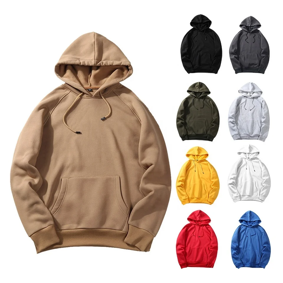 

High quality kangaroo pocket low MOQ mens blank hoodies