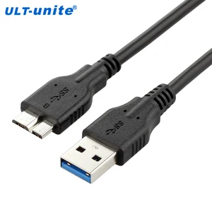 ULT-unite Black Thin USB 3.0 A to Micro B Cable for External Hard Drive USB Hub