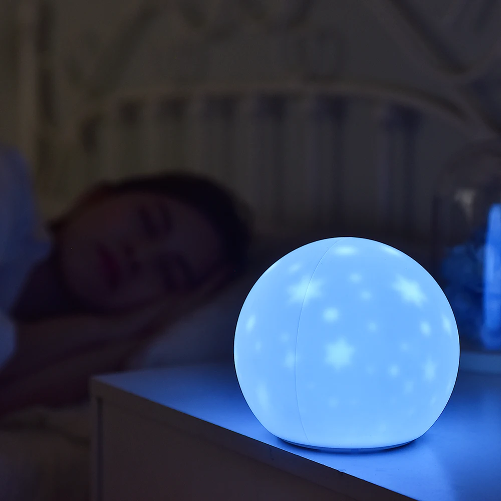 Switch power bedside usb charging led decoration silicone starry night light lamps