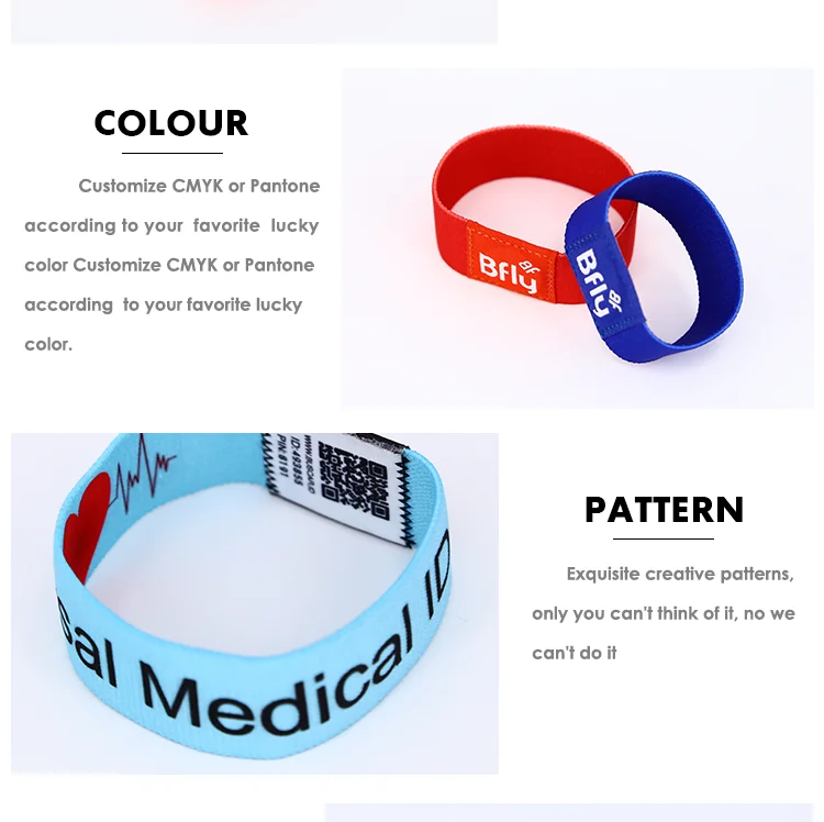 New Style NFC Elastic Fabric Bracelet Woven Customized RFID Wristband - detailed image 2