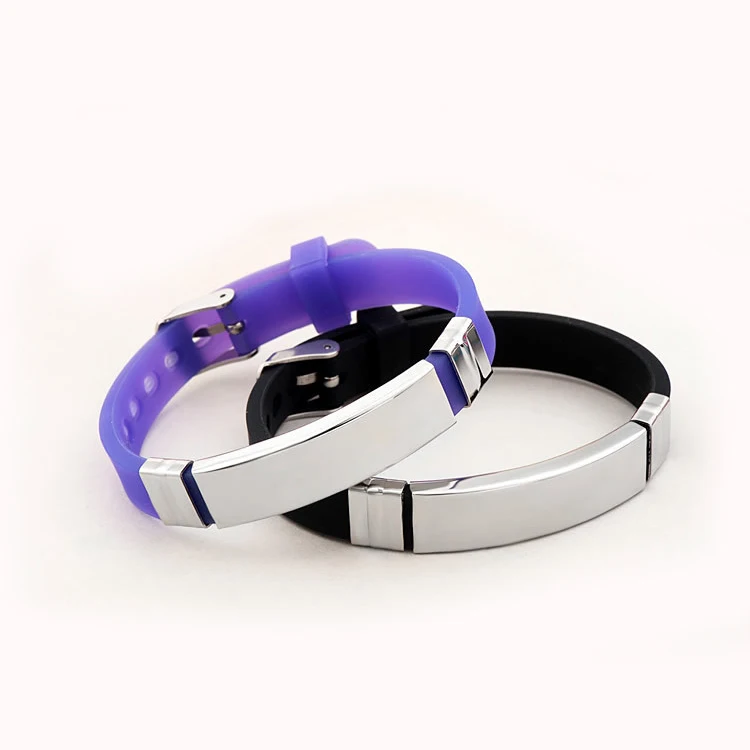 

Cheapest silicone black rubber band bracelet, Silver;gold;rose gold;black;metal gun