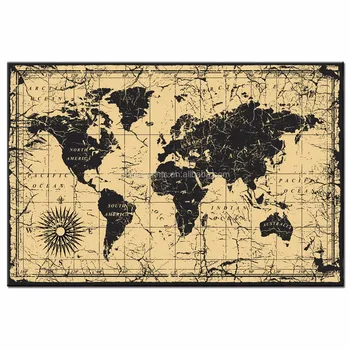 Grande Taille Monde Carte Toile Art Mural Pour La Decoration De La Maison Abstraite Carte Murale Avec Cadre Buy Grande Taille Carte Du Monde Toile Carte Toile Art Mural Carte Abstraite Art Mural