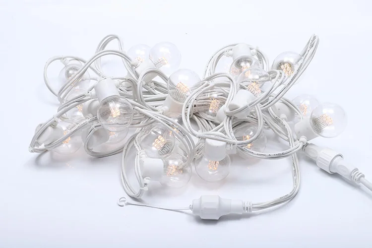 Fast delivery warm white globe string lights outdoor garden party patio led lights 5m 10m
