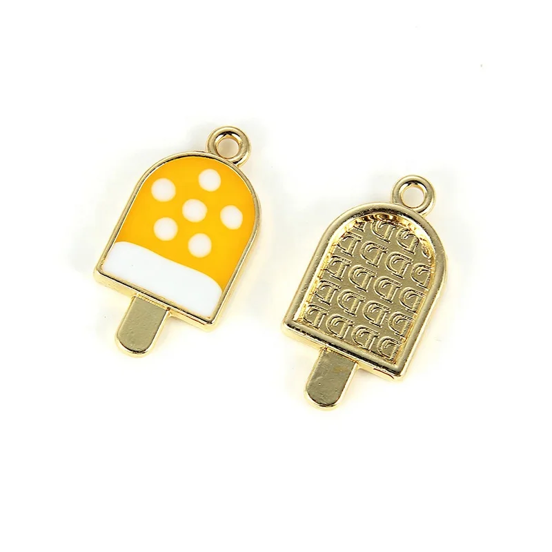 

popsicle, ice lolly Enamel Charms Fashion Jewelry Accessories Gold color DIY Craft