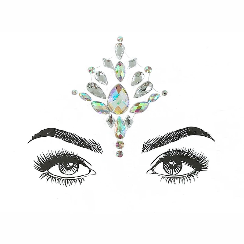 

2019 New face jewelry sticker body sticker Tattoo Crystal glitter Stickers Face Gems