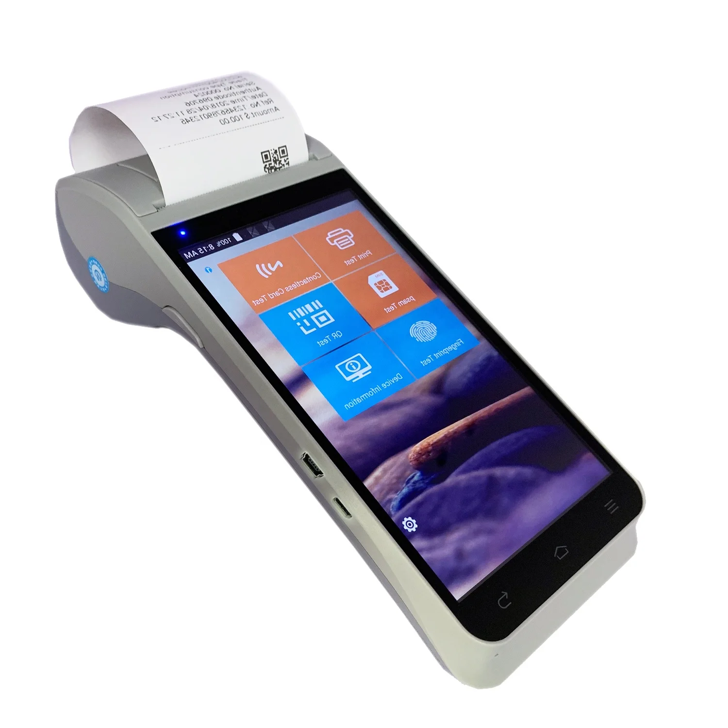 

5.5inch Touch Screen Android Handy Handheld POS With Printer , scanning Billing Payment Z91
