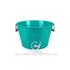 2pk Self Watering metal Planters 8" Round Flower Garden Pot Decorative Glazed
