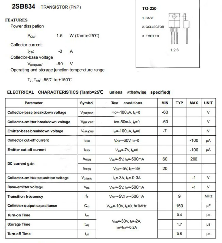 Transistor fet k3878