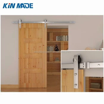 Single Sliding Barn Door Hardware Track Roller Pole Stainless