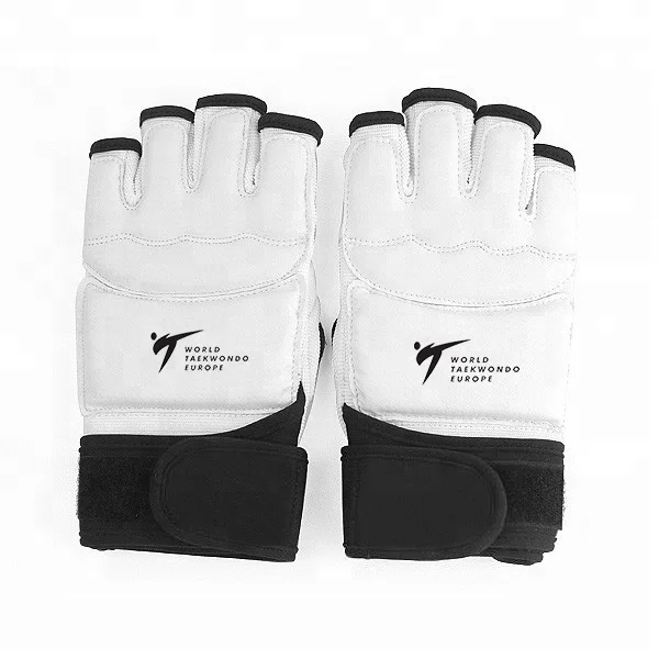

high quality WTF Taekwondo Sparring Fight Half hand gloves, White