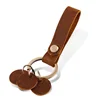 Personalized Brand Leather Keychain Make Your Own Logo Real Leather Key Ring